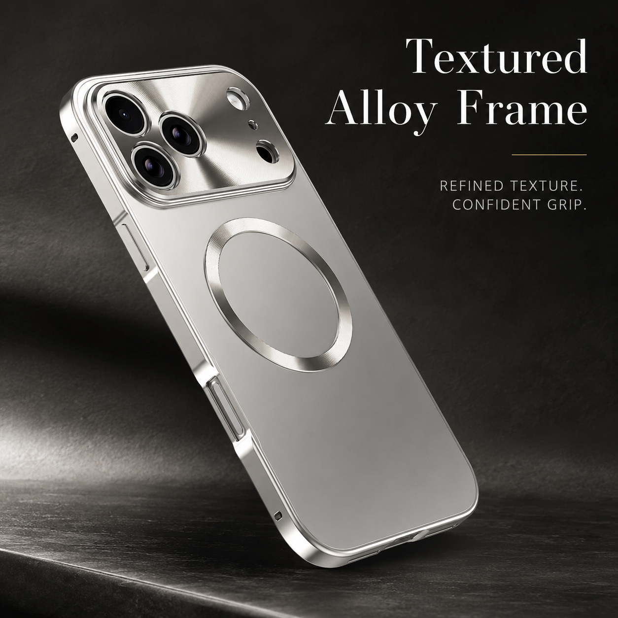 Premium iPhone Case MagSafe Compatible Magnetic Shockproof Protective Cover Camera Lens Protection Ultra Thin Aluminum Frame Frosted Matte Back Full Coverage