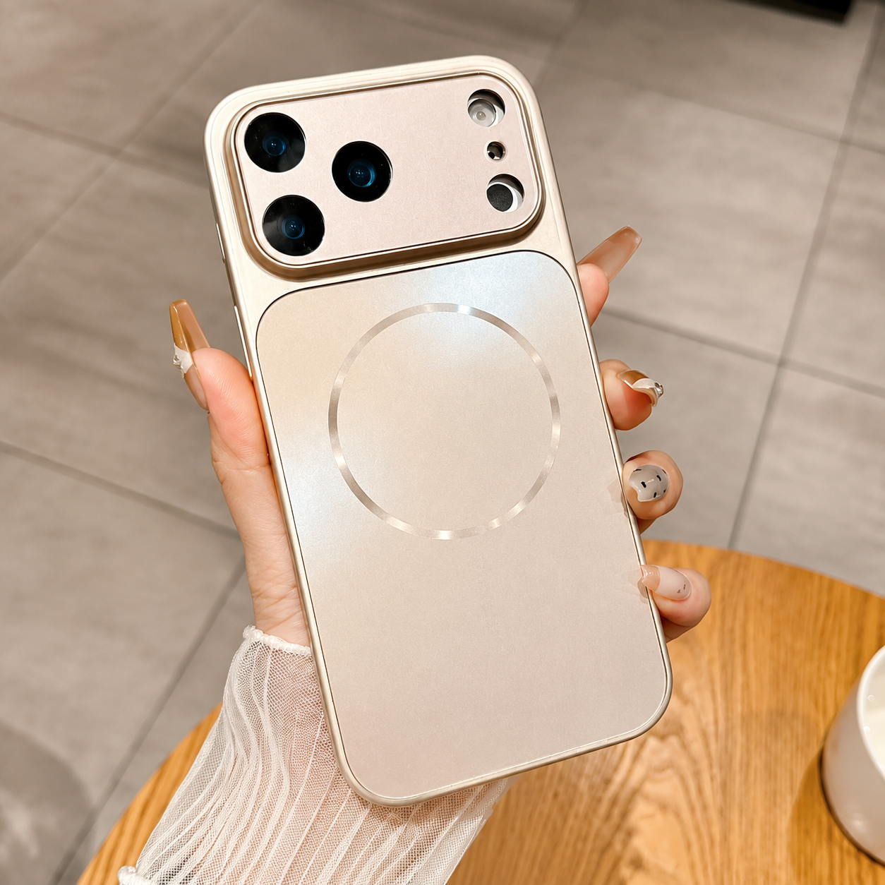 Premium iPhone Case MagSafe Compatible Matte Protective Cover Shockproof Glass Camera Lens Guard Anti Fingerprint Camera Control Full Coverage