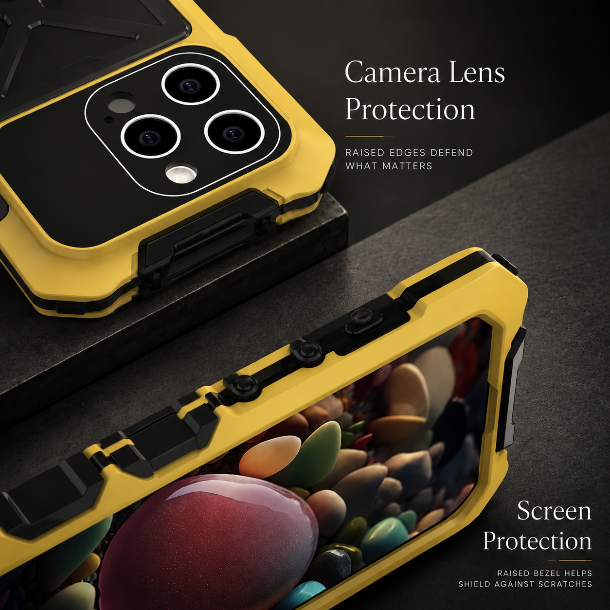 Premium iPhone Case MagSafe Compatible Metal Bumper Protective Cover Shockproof Rugged Anti Slip Lightweight Edge Protection Durable Frame Design