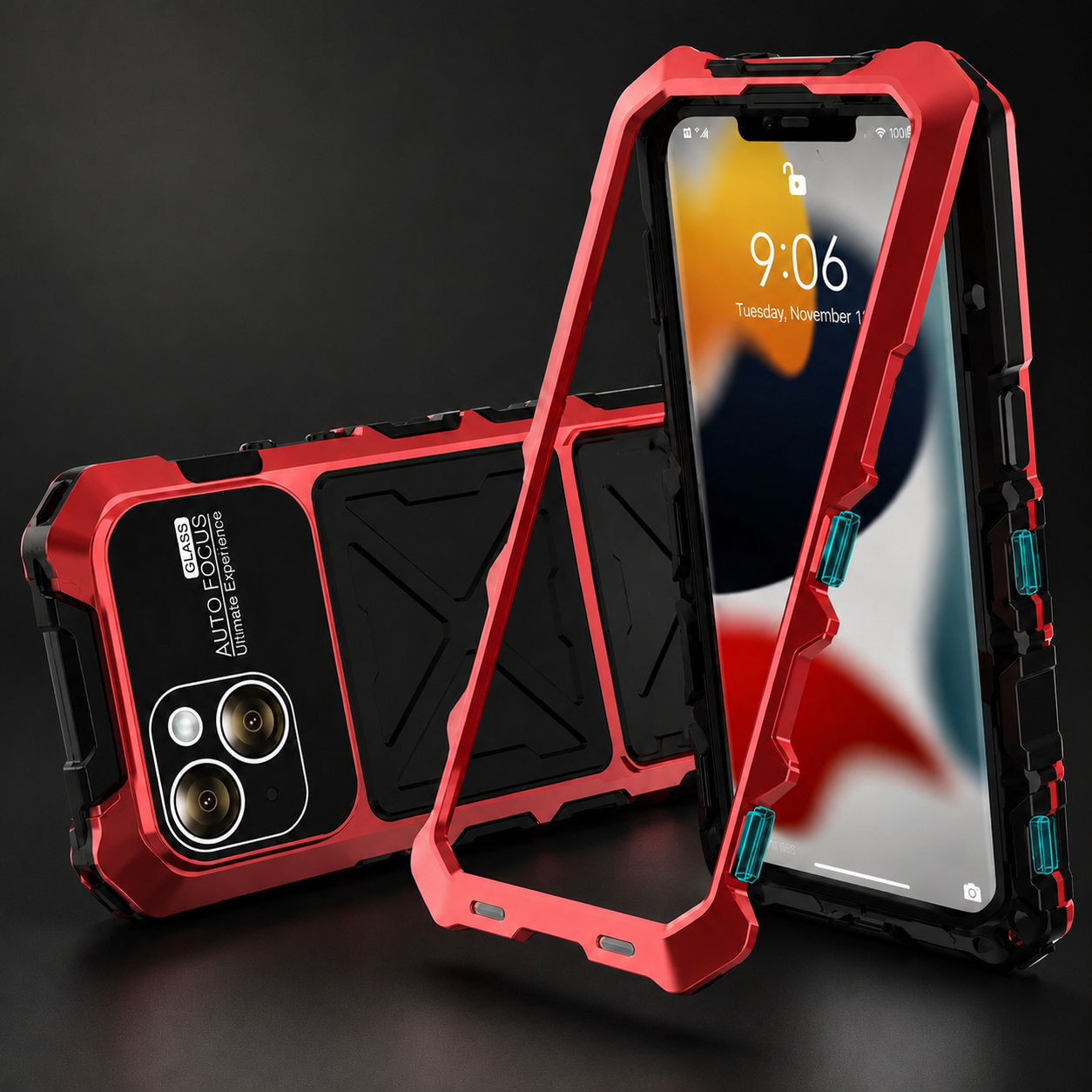 Premium iPhone Case MagSafe Compatible Metal Bumper Protective Cover Shockproof Rugged Anti Slip Lightweight Edge Protection Durable Frame Design