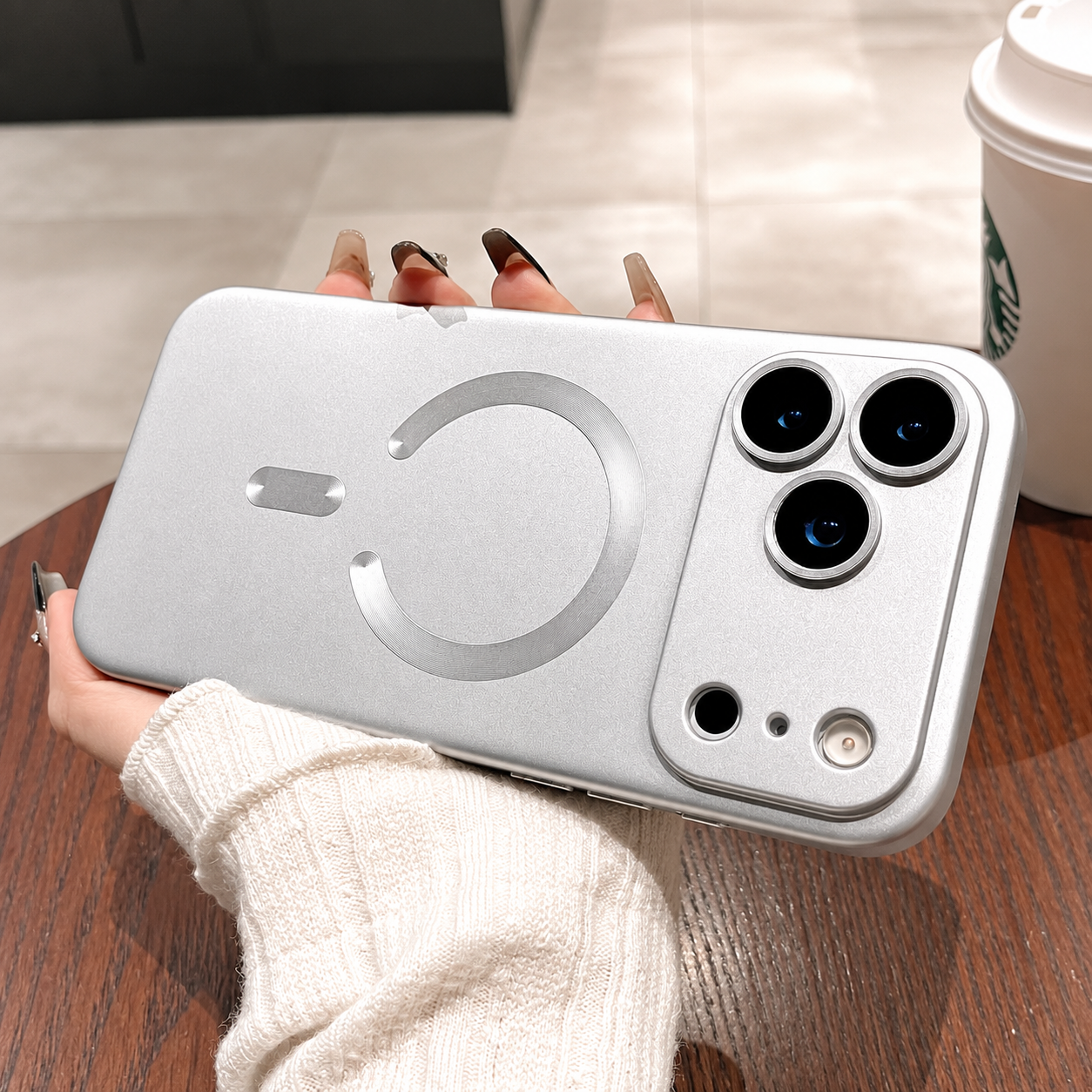 Premium iPhone Case MagSafe Compatible Metallic Paint Magnetic Protective Cover Anti Fingerprint Shockproof Camera Lens Protection Wireless Charging Slim Design