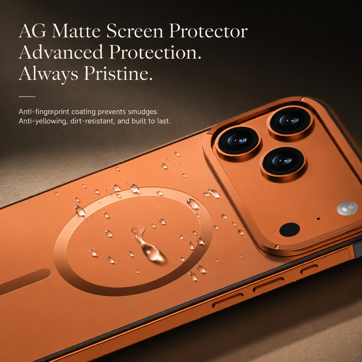 Premium iPhone Case MagSafe Compatible Orange Aluminum Alloy Cover Magnetic Glass Camera Protection Shockproof Matte Anti Scratch Lightweight Design