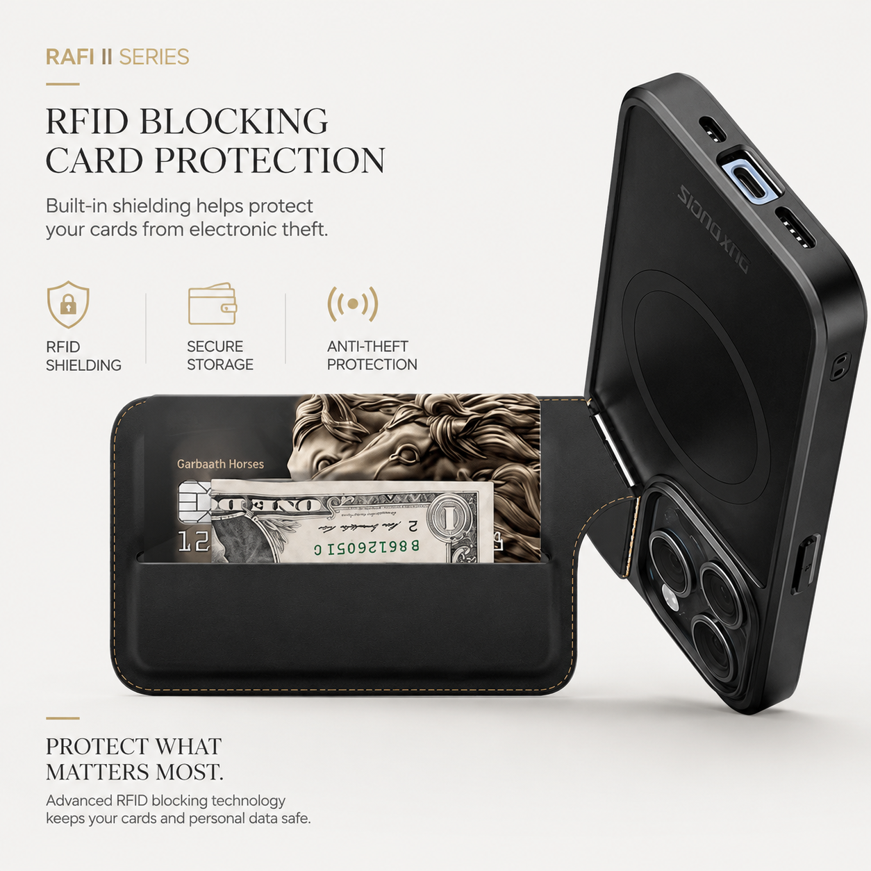 Premium iPhone Case MagSafe Compatible PU Leather Wallet Cover Magnetic Closure Card Holder Shockproof Protective Case Ultra Thin Full Protection Design