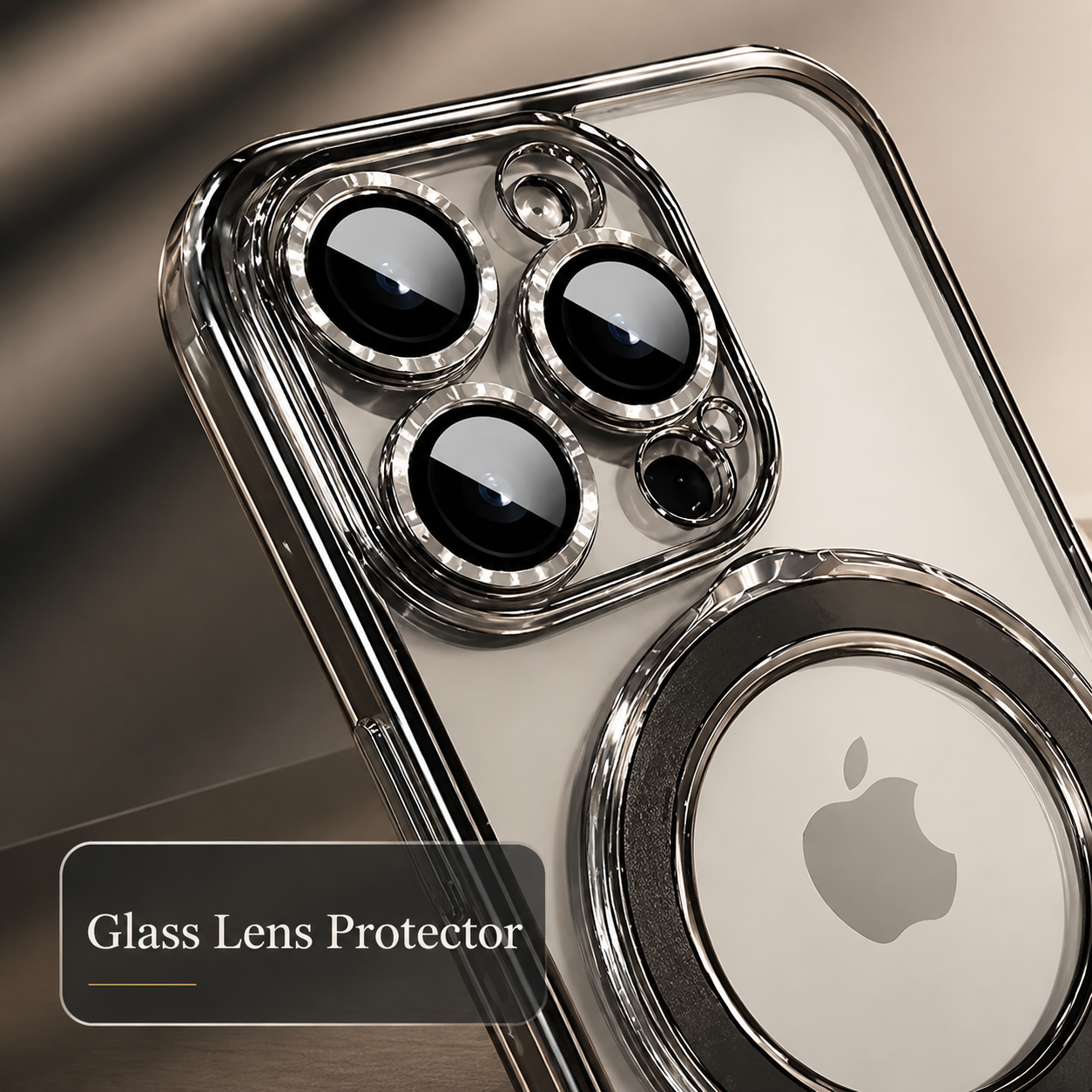Premium iPhone Case MagSafe Compatible Protective Cover Camera Lens Protection Clear Acrylic Magnetic Stand Shockproof Anti Fingerprint Full Coverage