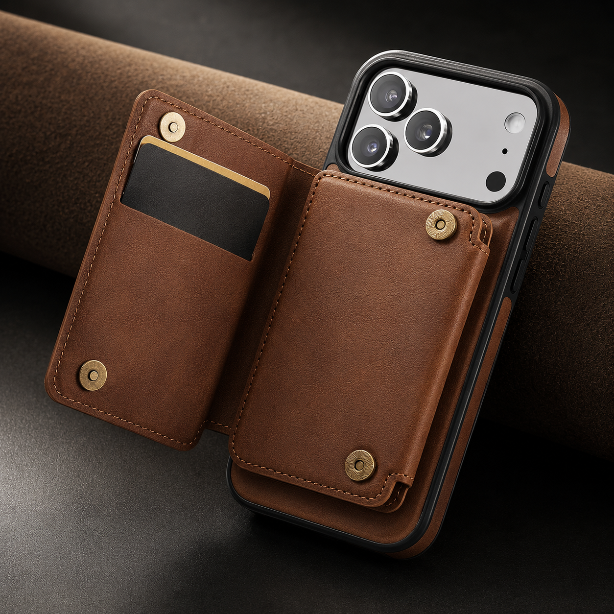 Premium iPhone Case MagSafe Compatible Protective Cover Camera Lens Protection Shockproof Detachable Magnetic PU Leather Wallet Card Holder Anti Scratch Full Coverage