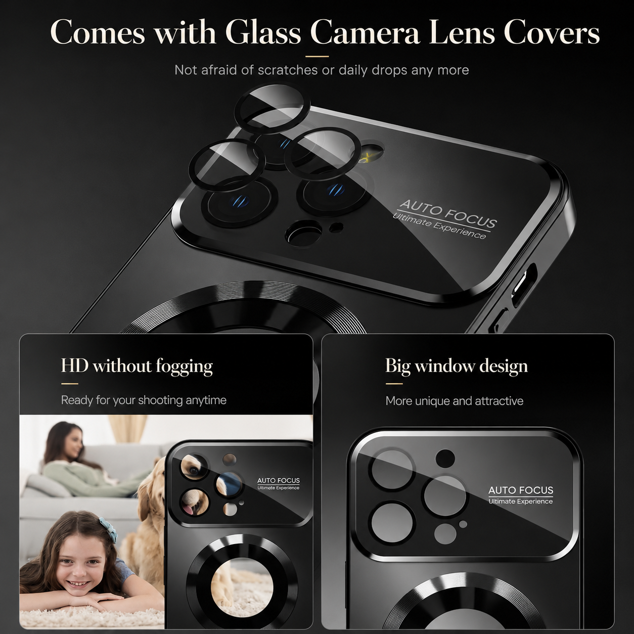Premium iPhone Case MagSafe Compatible Protective Cover Camera Lens Protection Shockproof Glass Back Magnetic Wireless Charging Anti Fingerprint Slim Full Coverage