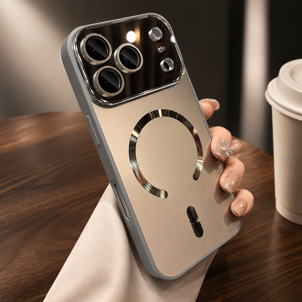 Premium iPhone Case MagSafe Compatible Protective Cover Camera Lens Protection Shockproof Matte Glass Magnetic Anti Fingerprint PC TPU Slim Full Coverage