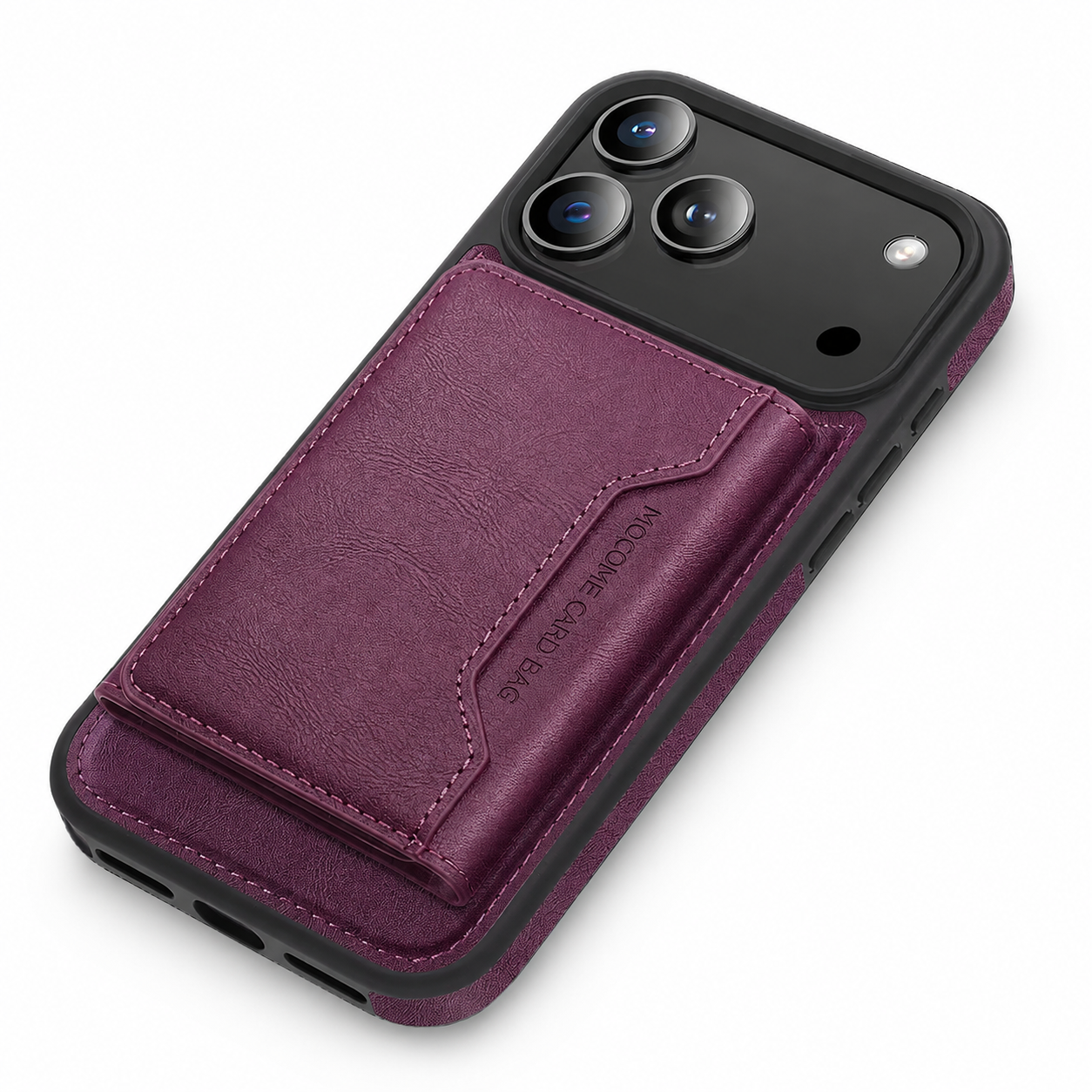Premium iPhone Case MagSafe Compatible Protective Cover Camera Lens Protection Shockproof PU Leather Wallet Card Holder Magnetic Anti Scratch Full Coverage