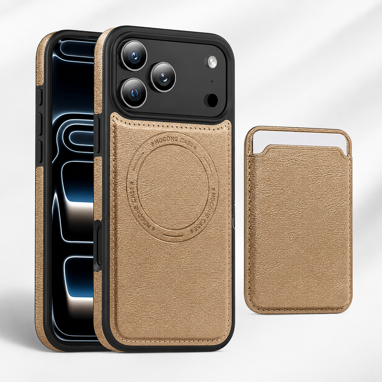 Premium iPhone Case MagSafe Compatible Protective Cover Camera Lens Protection Shockproof RFID Leather Wallet Card Holder Anti Scratch Full Coverage