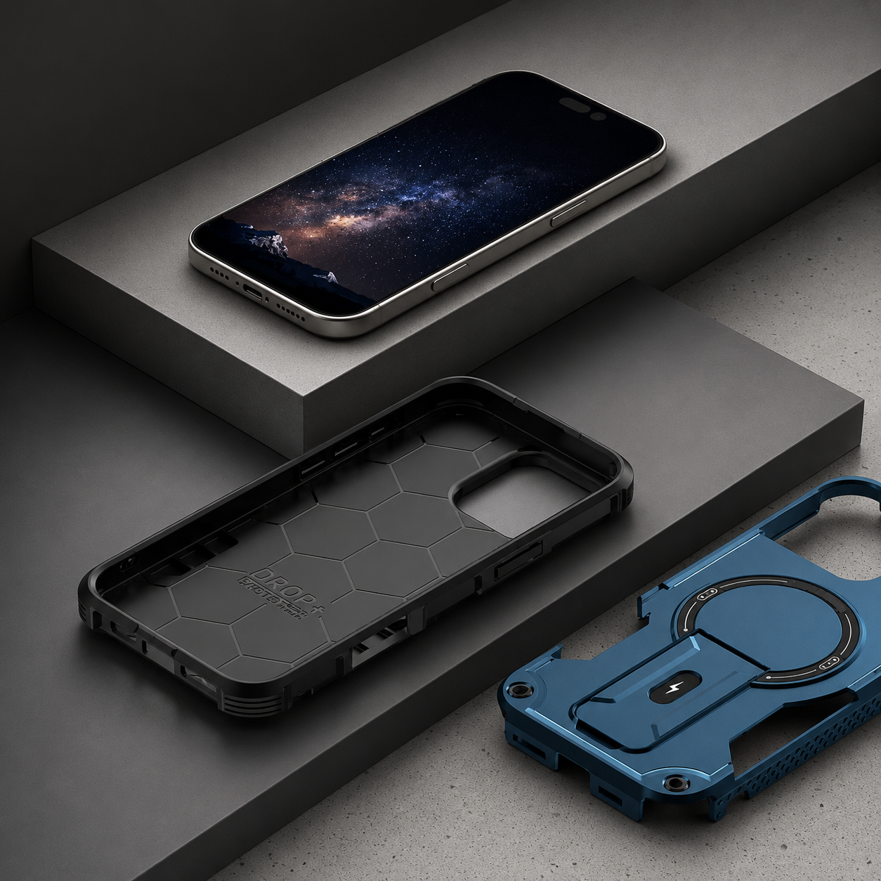 Premium iPhone Case MagSafe Compatible Protective Cover Camera Lens Protection Shockproof Rugged PC TPU Armor Magnetic Kickstand Lanyard Support Full Coverage