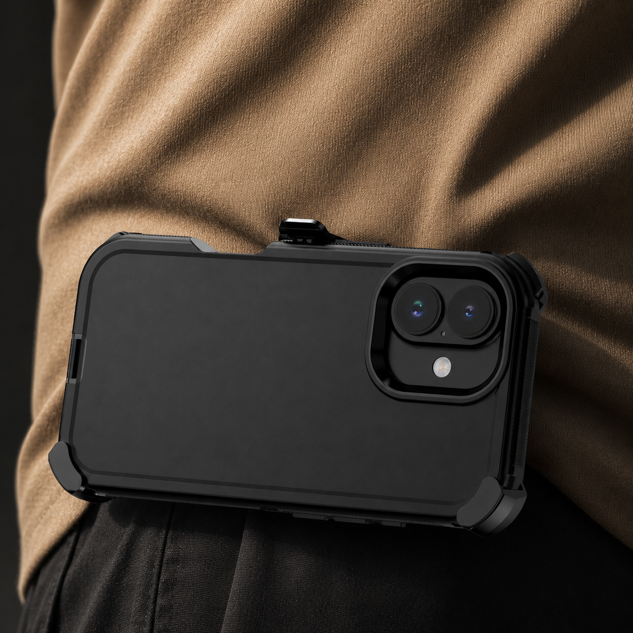 Premium iPhone Case MagSafe Compatible Rugged Holster Protective Cover 3 Layer Shockproof Armor Belt Clip Wireless Charging Anti Scratch Full Coverage