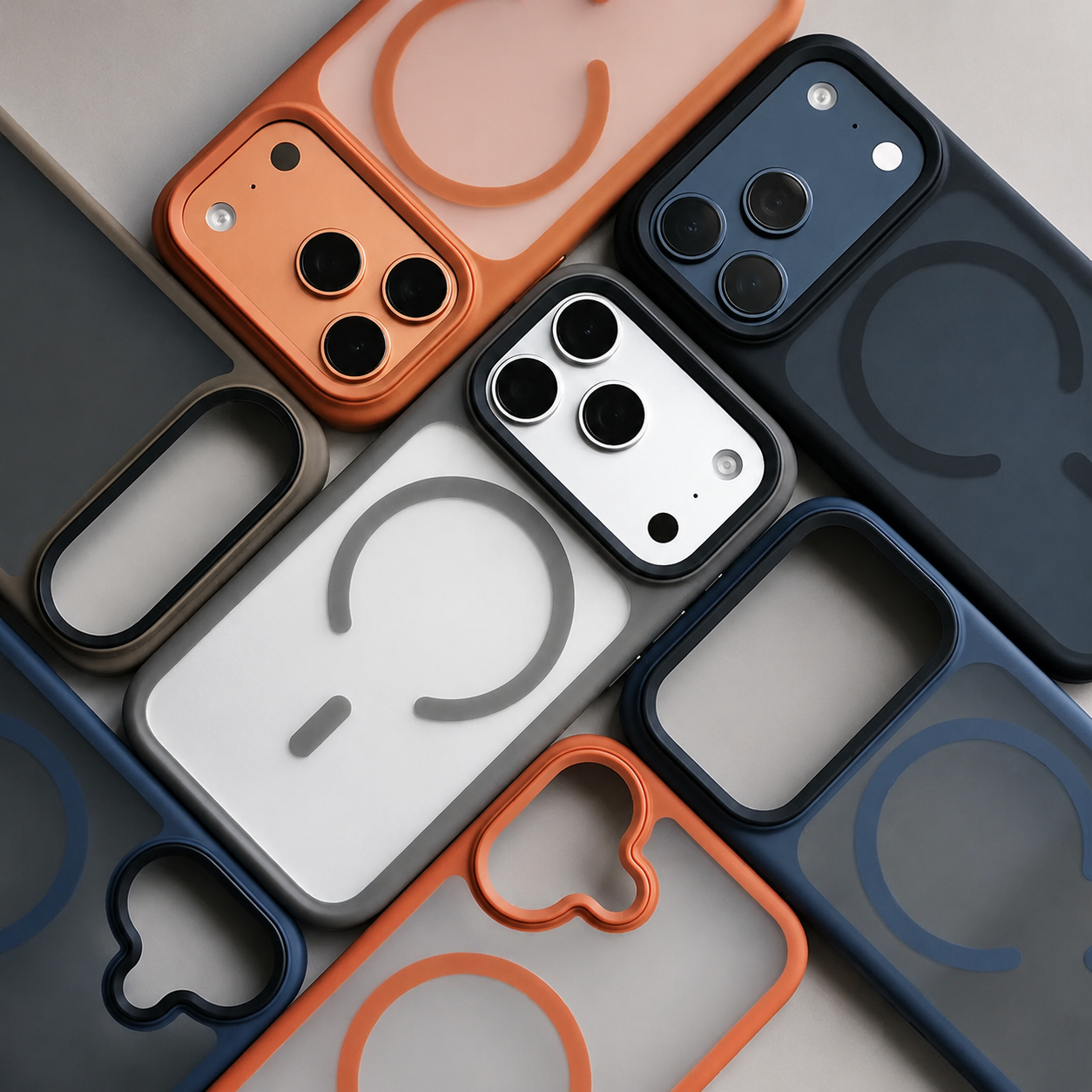 Premium iPhone Case MagSafe Compatible TPU PC Cover with Camera Button Shockproof Anti Fingerprint Matte Finish Raised Protection Slim Design