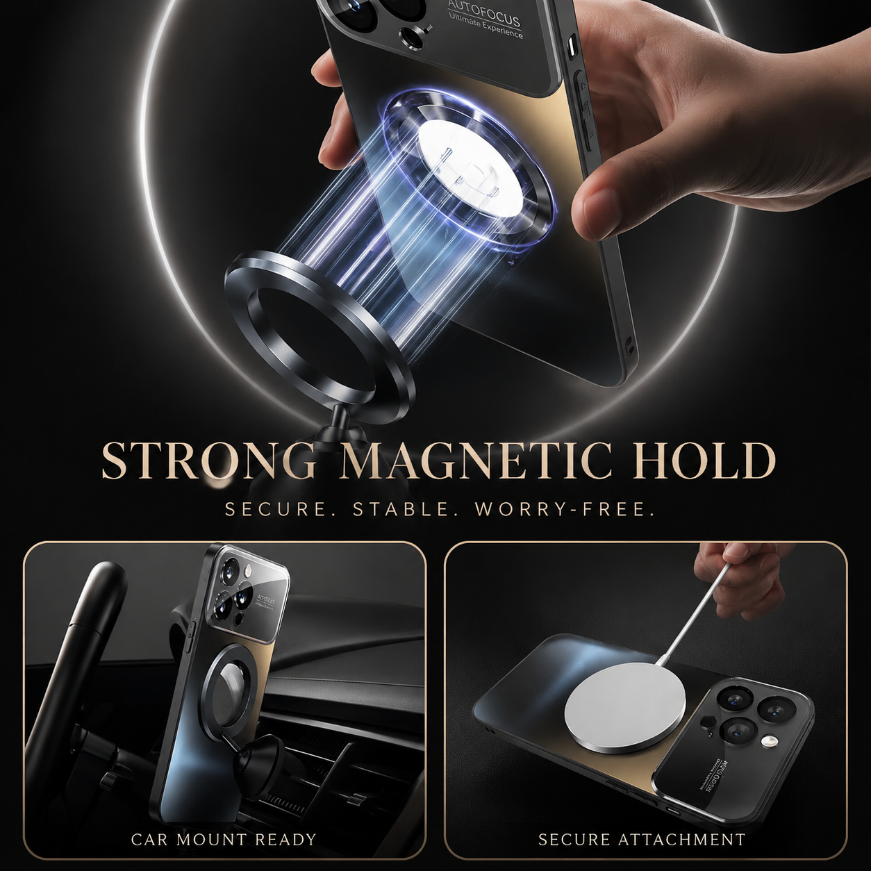 Premium iPhone Case MagSafe Compatible Titanium Metallic Matte Cover Camera Lens Protection Shockproof PC Silicone Anti Scratch Slim Full Coverage Design