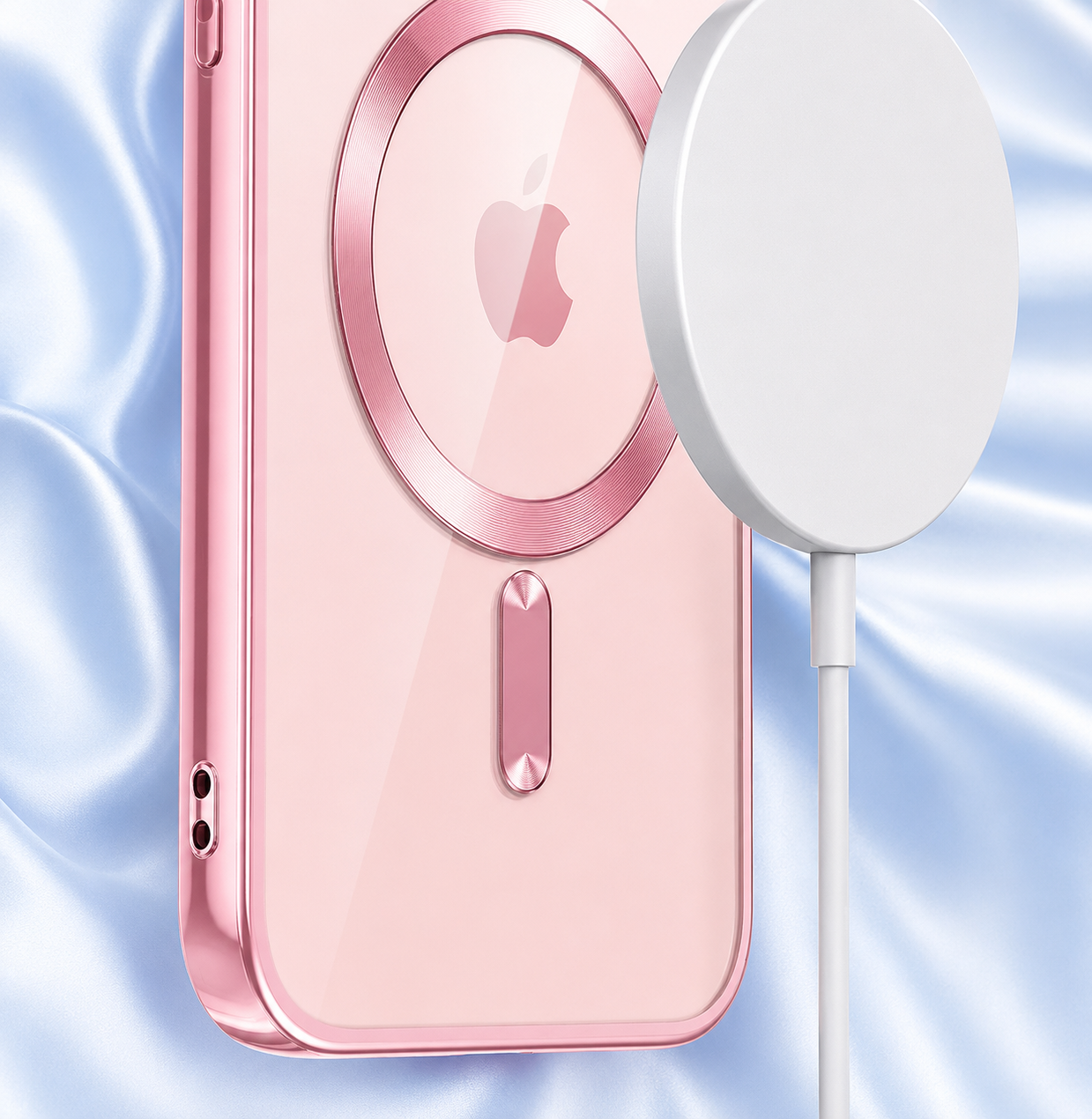 Premium iPhone Case MagSafe Compatible Transparent TPU Cover Magnetic Lens Protection Shockproof Anti Fingerprint Anti Scratch Half Wrapped Slim Design