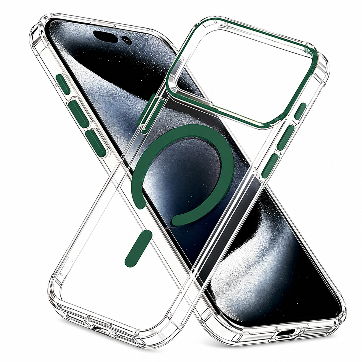 Premium iPhone Case MagSafe Compatible Ultra Slim Luxury Shockproof Protective Cover Magnetic Wireless Charging Soft TPU PC Full Coverage Anti Scratch