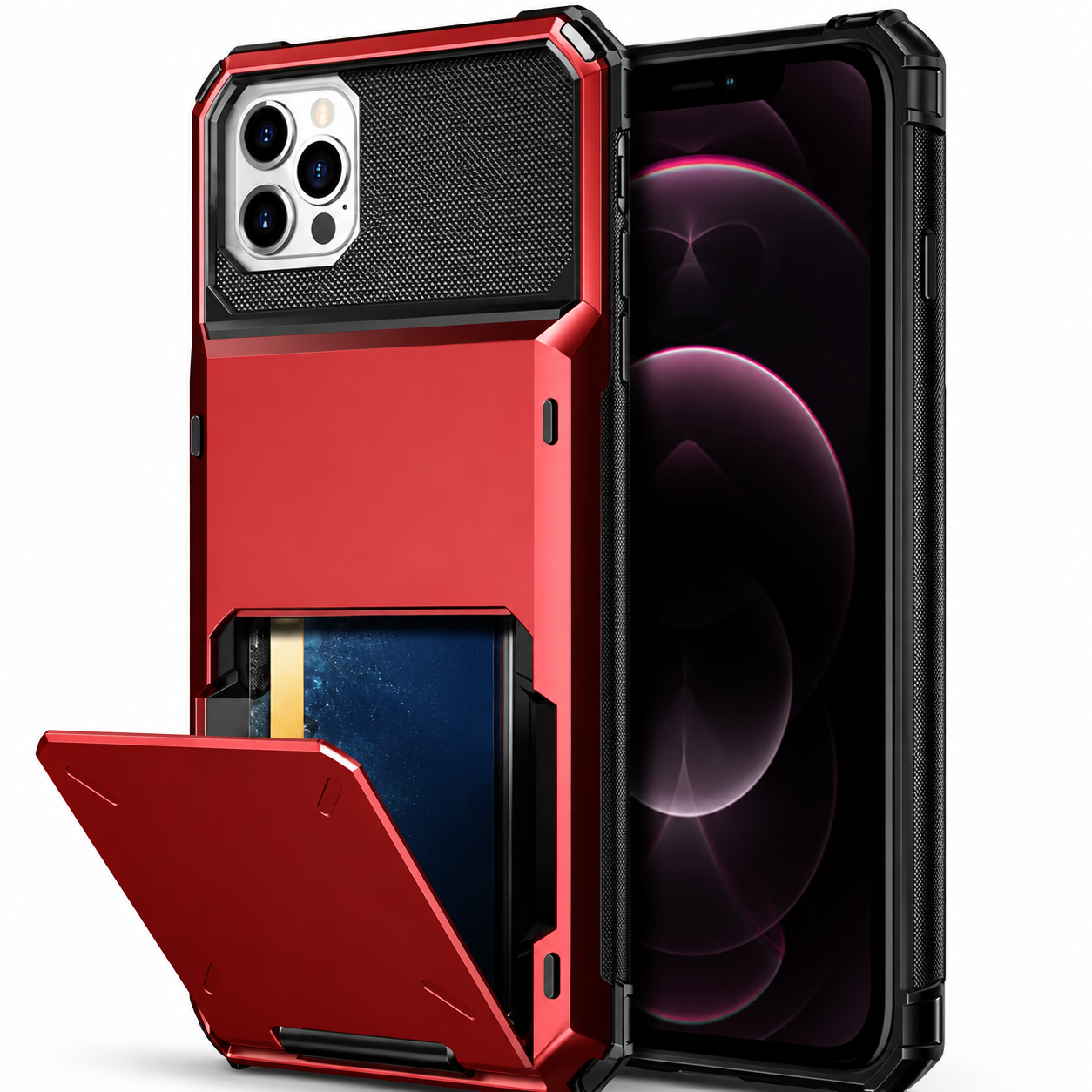 Premium iPhone Case MagSafe Compatible Wallet Cover Card Holder Magnetic Shockproof Protective Case Ultra Thin Camera Protection 4 Card Slot Full Coverage
