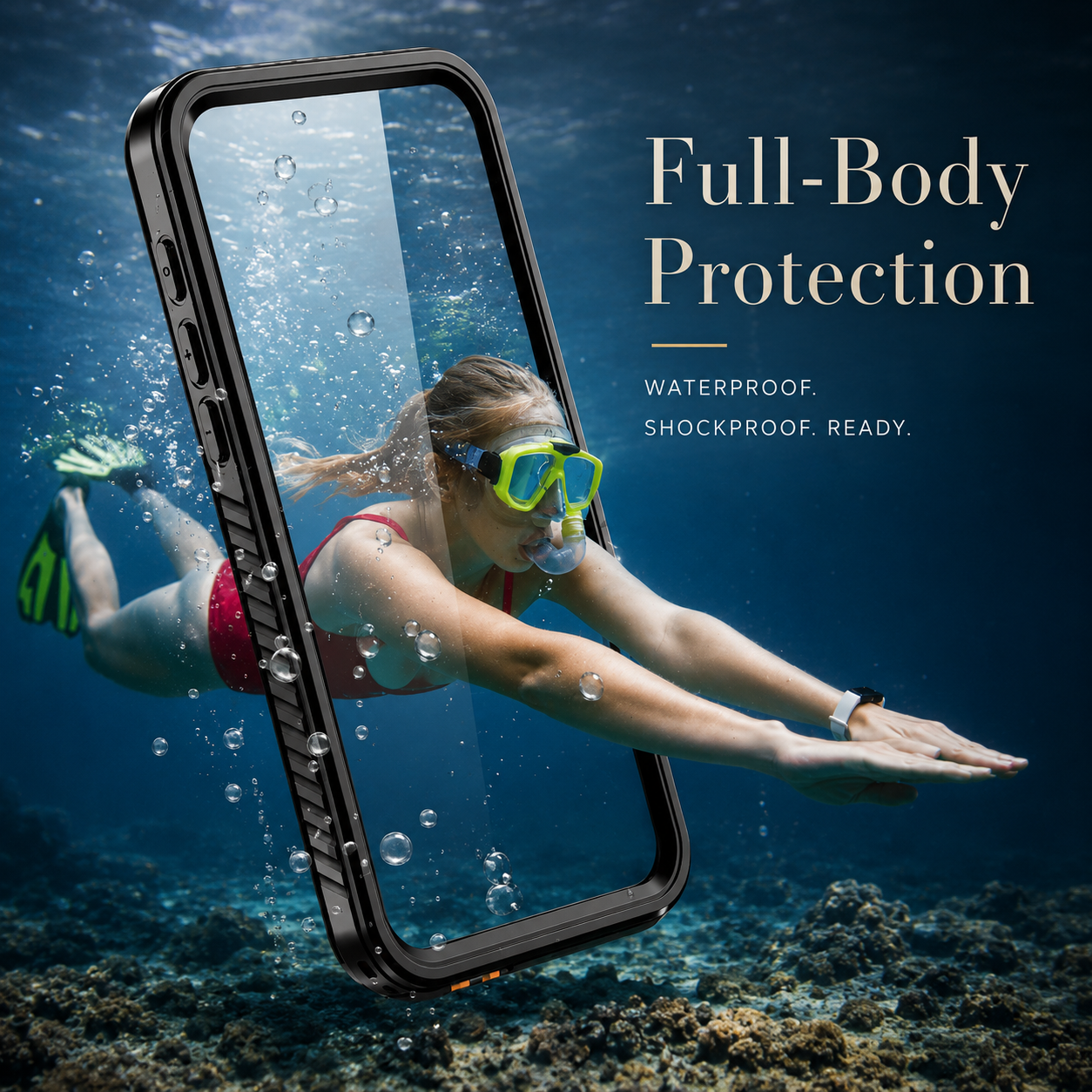 Premium iPhone Case MagSafe Compatible Waterproof Rugged Full Body Protective Cover Shockproof Dustproof Built In Screen Protector Non Slip Design