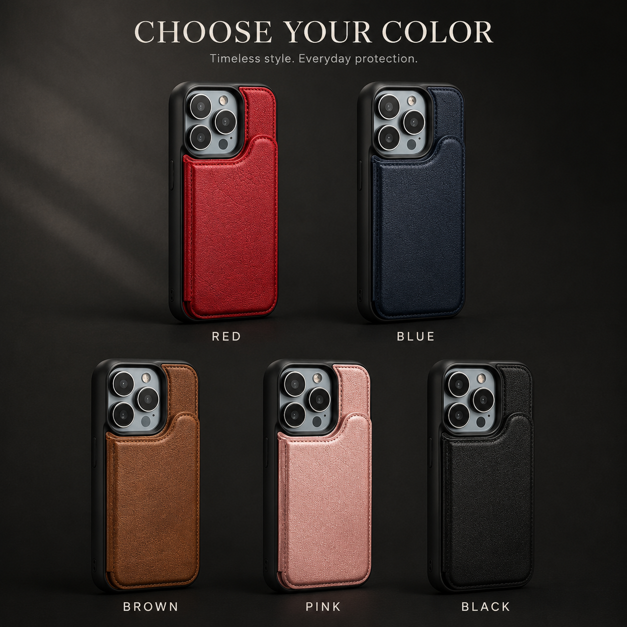 Premium iPhone Case MagSafe Magnetic Flip Wallet Leather Cover Card Holder Shockproof Anti Fingerprint Protective Design Full Access Slim Durable