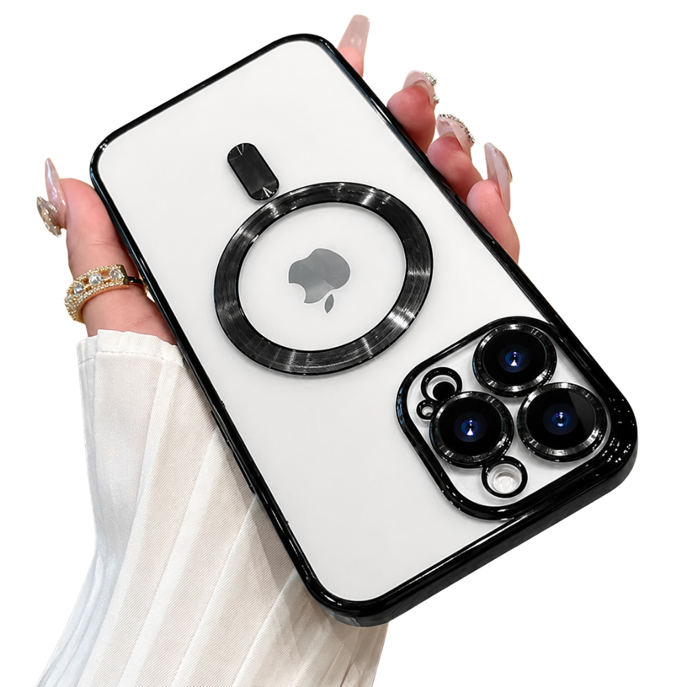 Premium iPhone Case MagSafe Plating Magnetic Wireless Charging Lens Protection Shockproof Slim Durable Protective Cover Luxury Design