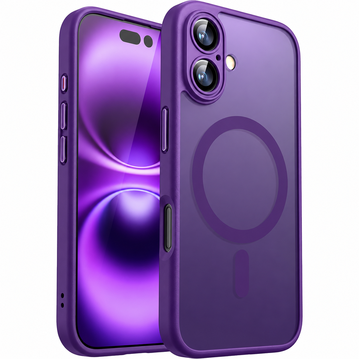 Premium iPhone Case Magnetic Armor Shockproof Cover MagSafe Compatible Matte Translucent Protective Case Wireless Charging Slim Full Coverage Design
