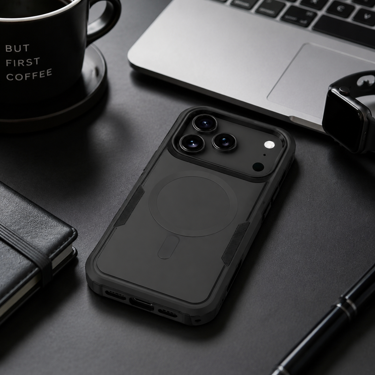 Premium iPhone Case Magnetic Charging Compatible Heavy Armor Protective Cover 2-in-1 Shockproof PC TPU Matte Anti Fingerprint Full Coverage