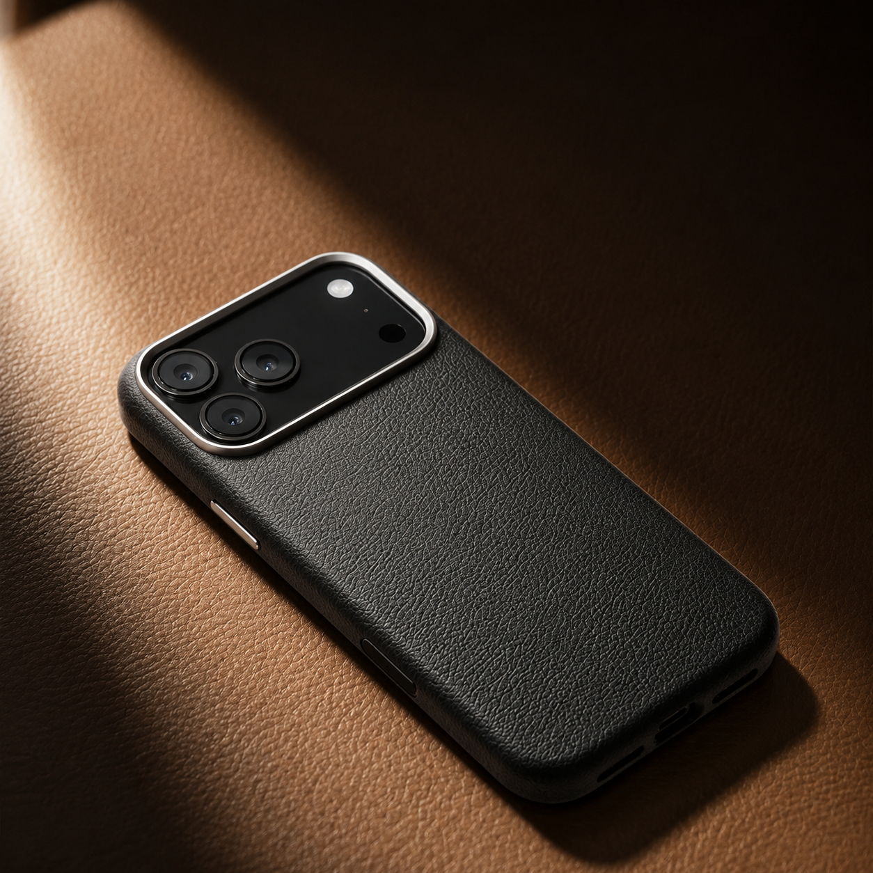 Premium iPhone Case Magnetic Leather Protective Cover MagSafe Compatible Wireless Charging Shockproof Anti Fingerprint Camera Button Access Full Coverage