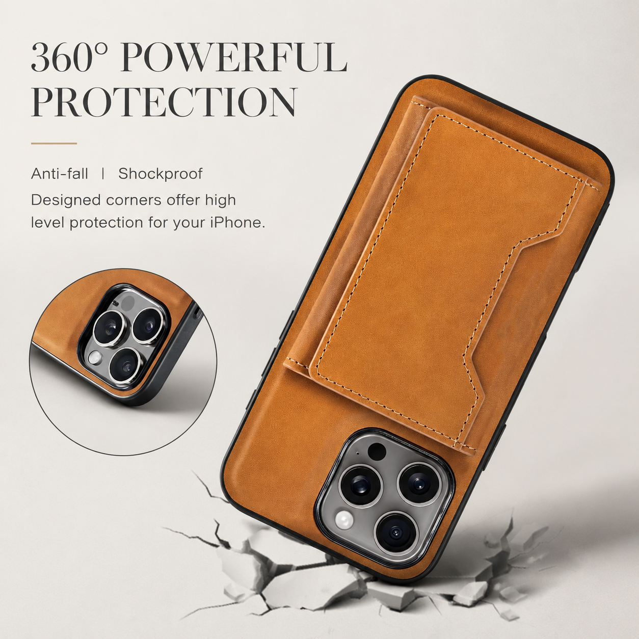 Premium iPhone Case Magnetic Leather Wallet Cover Card Holder Money Pocket Kickstand Shockproof Protective Case Slim Full Coverage