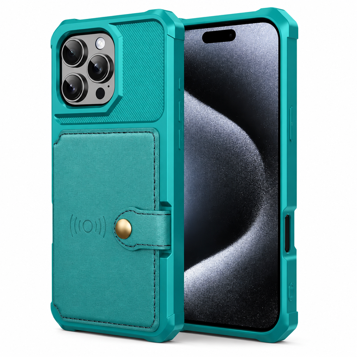 Premium iPhone Case Magnetic Leather Wallet Cover Card Slot Holder with Flip Stand Shockproof Anti Fingerprint Protective Design Slim Durable Style