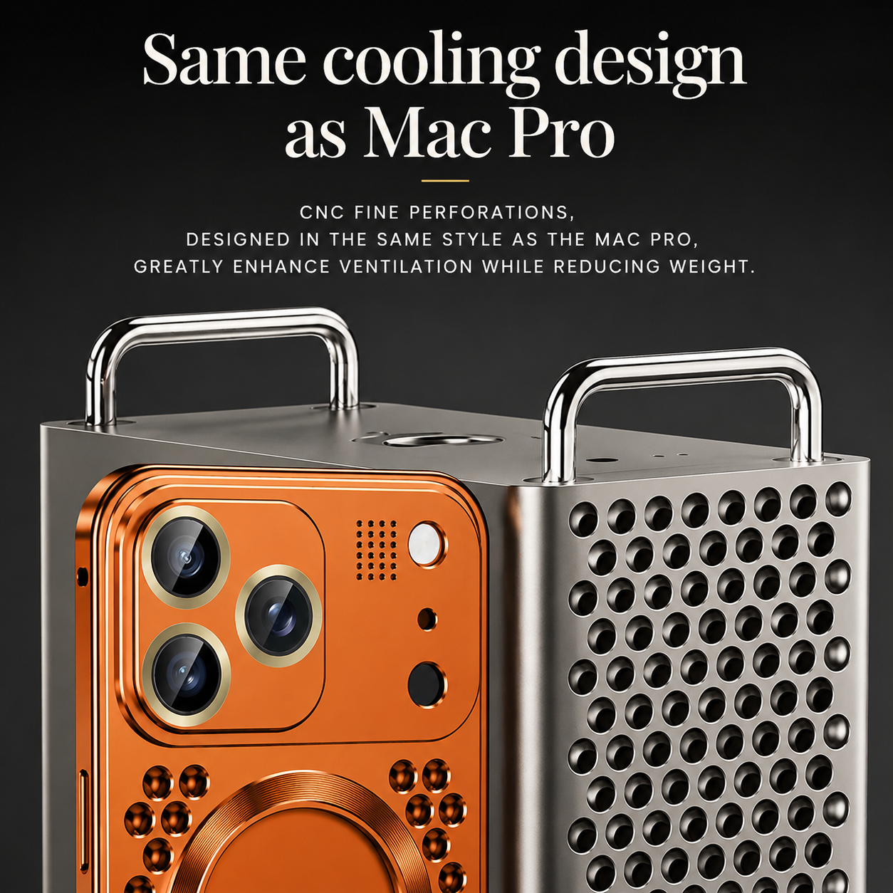 Premium iPhone Case Magnetic Protective Cover Aluminum Alloy Frame Shockproof Anti Fall Heat Dissipation Camera Lens Guard Slim Metal Bumper Design