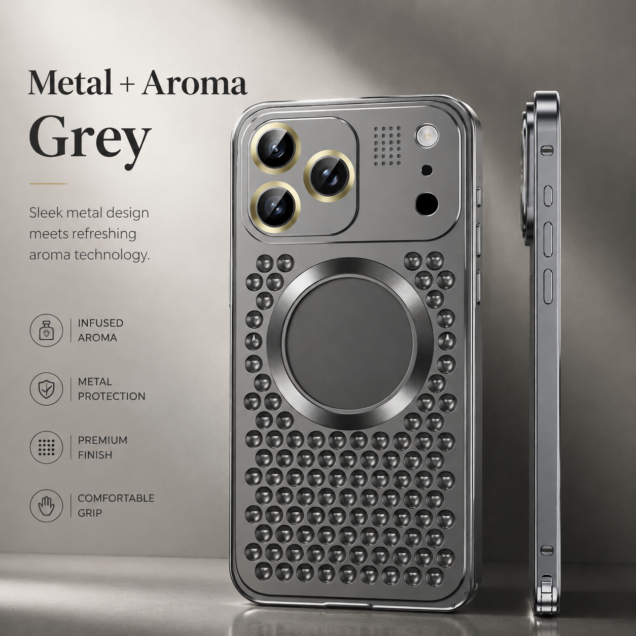 Premium iPhone Case Magnetic Protective Cover Aluminum Alloy Frame Shockproof Anti Fall Heat Dissipation Camera Lens Guard Slim Metal Bumper Design