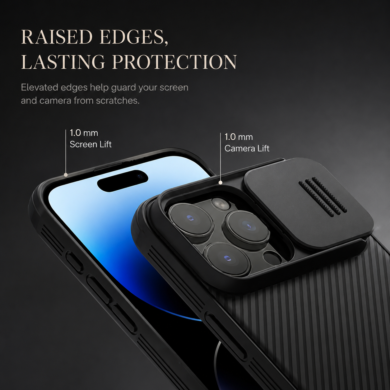 Premium iPhone Case Magnetic Protective Cover Sliding Camera Lens Protection Shockproof Anti Scratch Rugged CamShield Pro PC TPU Anti Slip Full Coverage