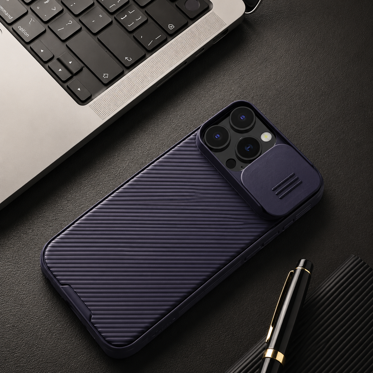 Premium iPhone Case Magnetic Protective Cover Sliding Camera Lens Protection Shockproof Anti Scratch Rugged CamShield Pro PC TPU Anti Slip Full Coverage