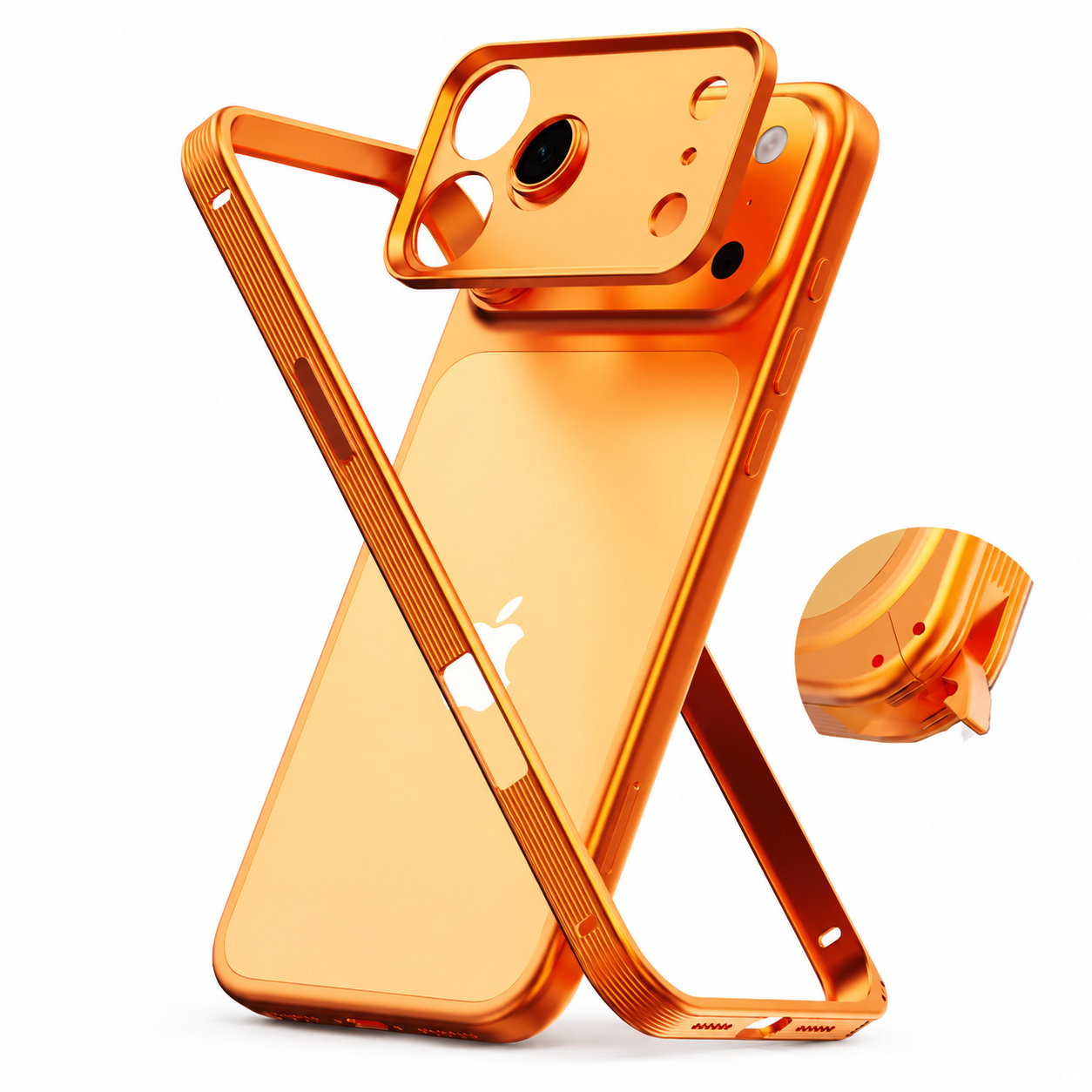 Premium iPhone Case Metal Frame MagSafe Compatible Protective Cover Heat Dissipation Design Anti Slip Grip Shockproof Camera Lens Protector Slim