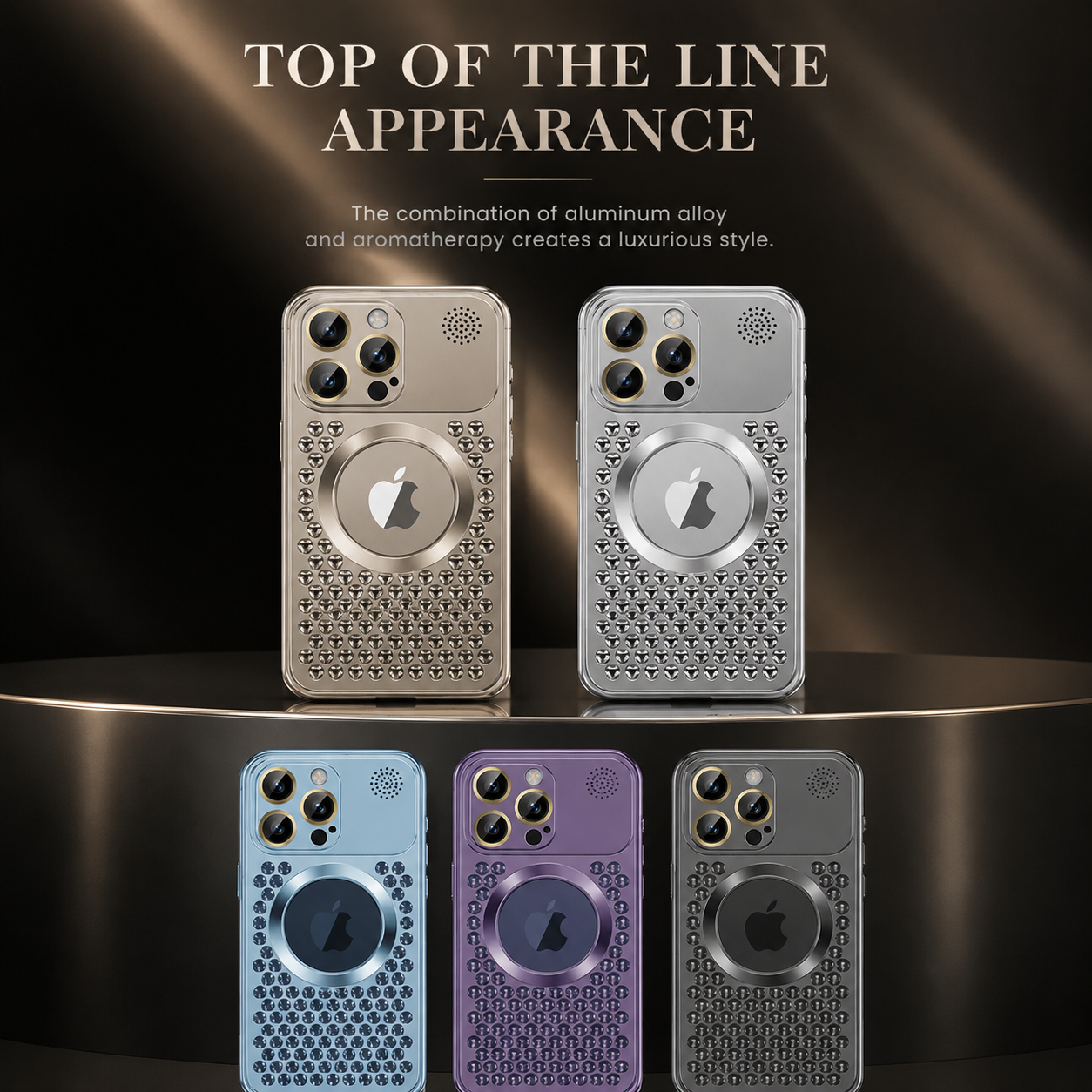 Premium iPhone Case Metal Heat Dissipation Cover MagSafe Compatible Magnetic Aluminum Back Shockproof Protective Case Camera Lens Screen Protection Ultra Thin Design
