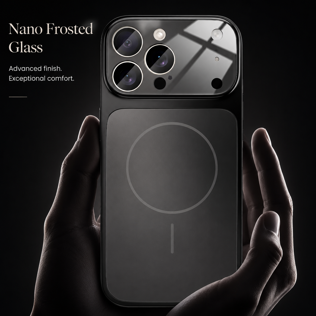 Premium iPhone Case Nano Matte Glass MagSafe Compatible Magnetic Protective Cover Shockproof Armor Frame Camera Lens Protector Slim Design