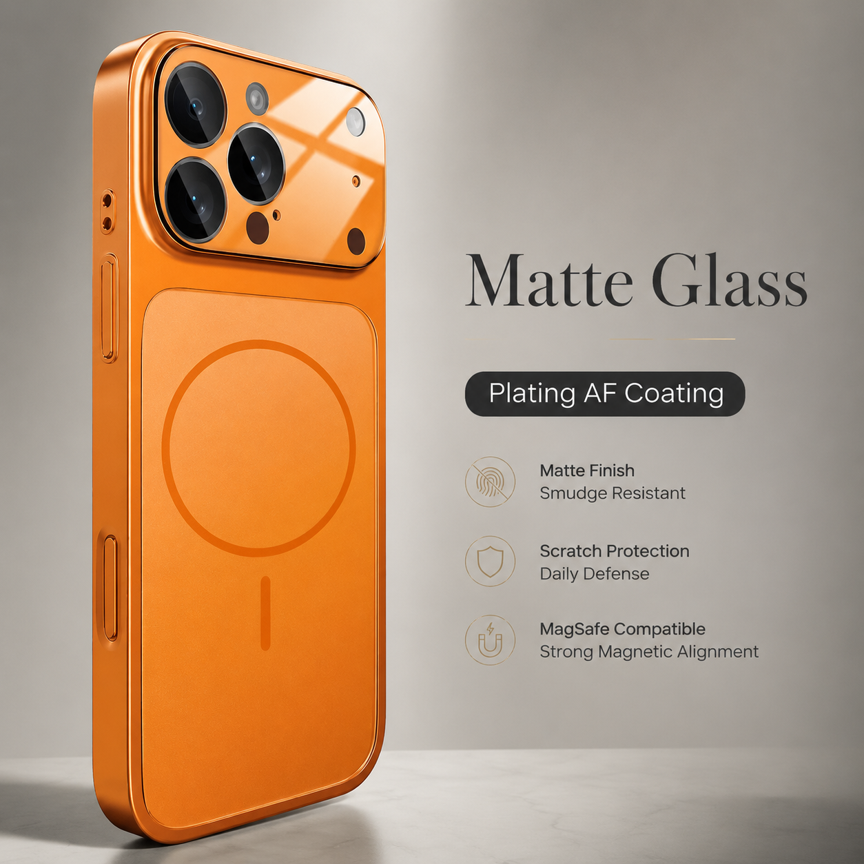 Premium iPhone Case Nano Matte Glass MagSafe Compatible Magnetic Protective Cover Shockproof Armor Frame Camera Lens Protector Slim Design