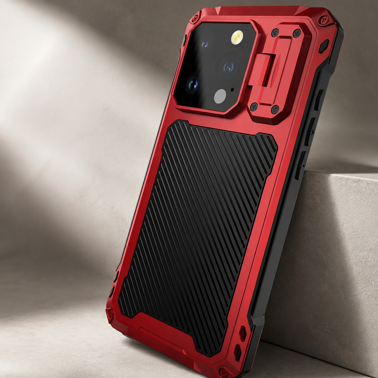 Premium iPhone Case Protective Cover Built In Screen Protector Sliding Camera Guard Shockproof Military Grade Kickstand Non Slip Full Coverage