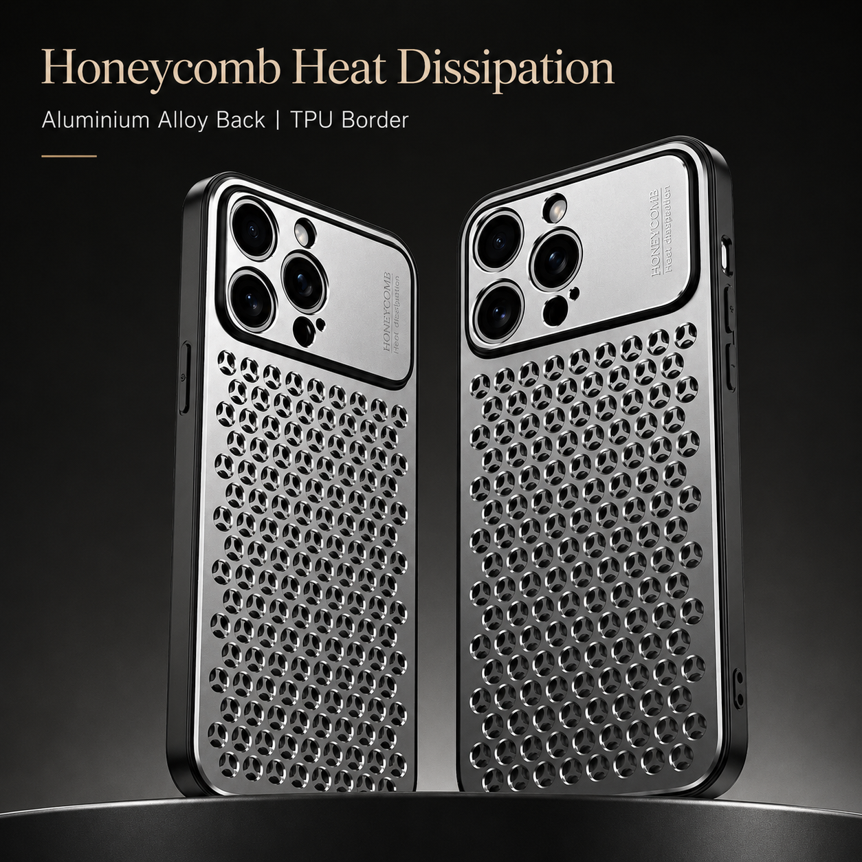 Premium iPhone Case Protective Cover Camera Lens Protection Aluminum Alloy Metal Frame Anti Scratch Anti Fingerprint Breathable Back Slim Full Coverage