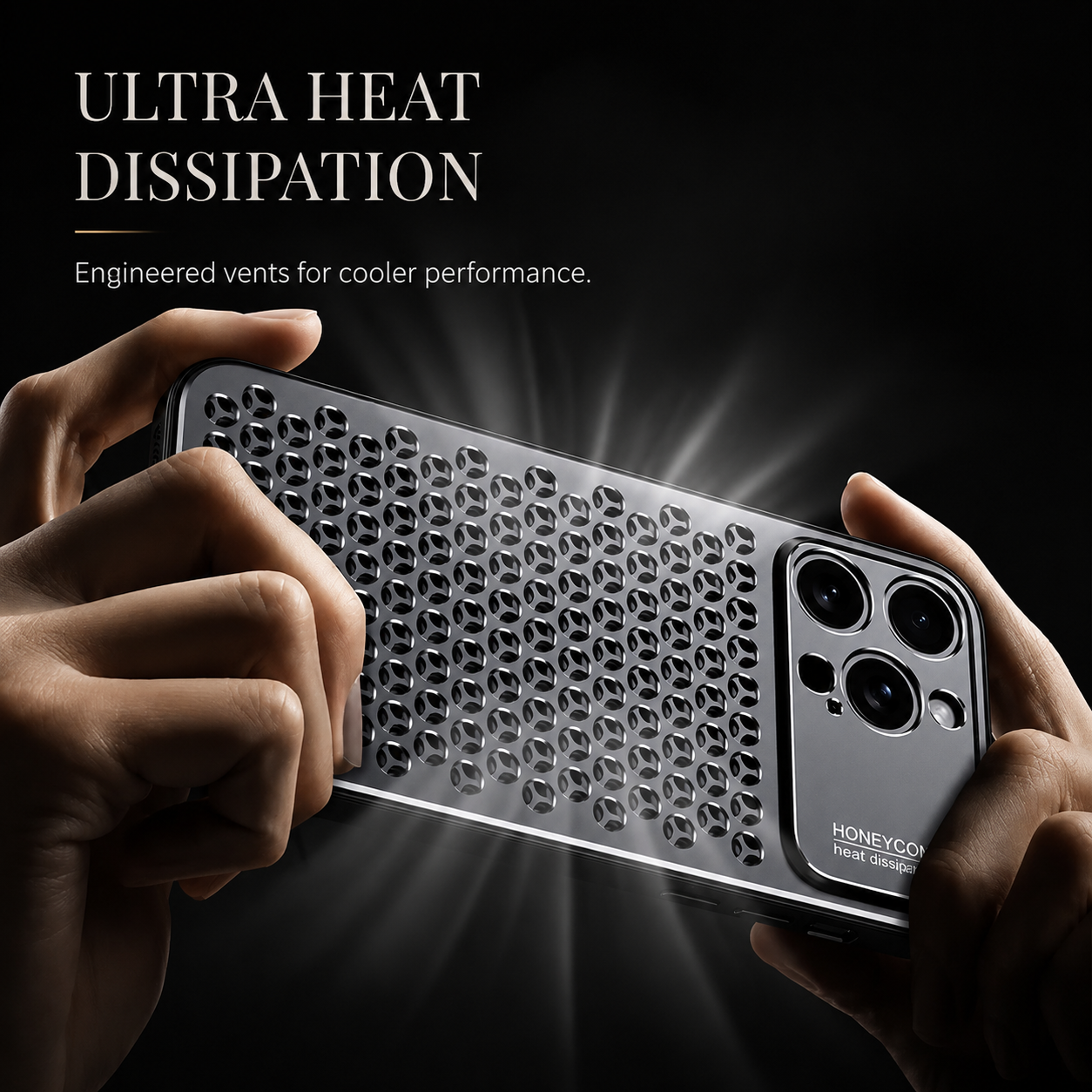 Premium iPhone Case Protective Cover Camera Lens Protection Aluminum Alloy Metal Frame Anti Scratch Anti Fingerprint Breathable Back Slim Full Coverage