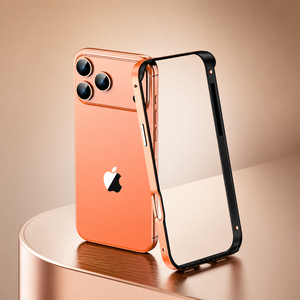 Premium iPhone Case Protective Cover Camera Lens Protection Shockproof Aluminum Metal Frame Bumper Silicone Anti Scratch Lightweight Edge Protection