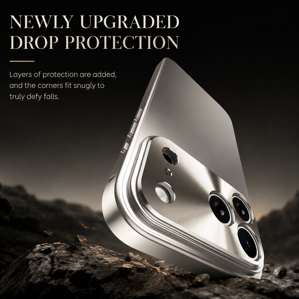Premium iPhone Case Protective Cover Camera Lens Protection Shockproof Anti Scratch Ultra Thin Aluminum Alloy Frame Frosted Matte Hard Back Full Coverage