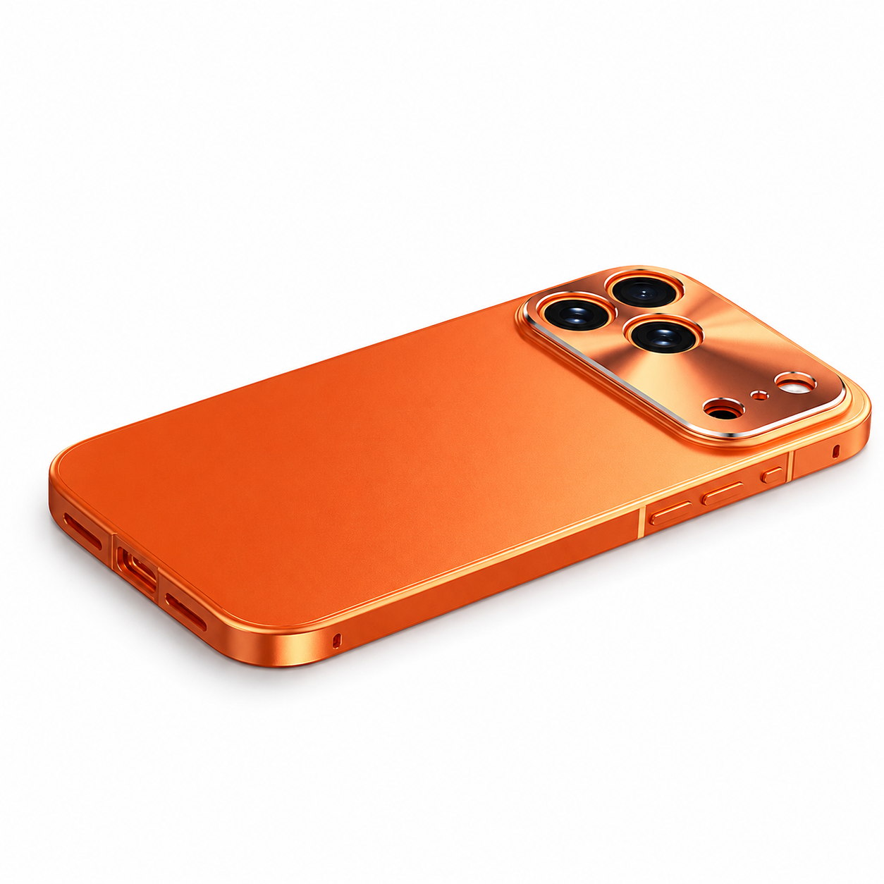 Premium iPhone Case Protective Cover Camera Lens Protection Shockproof Anti Scratch Ultra Thin Aluminum Alloy Frame Frosted Matte Hard Back Full Coverage