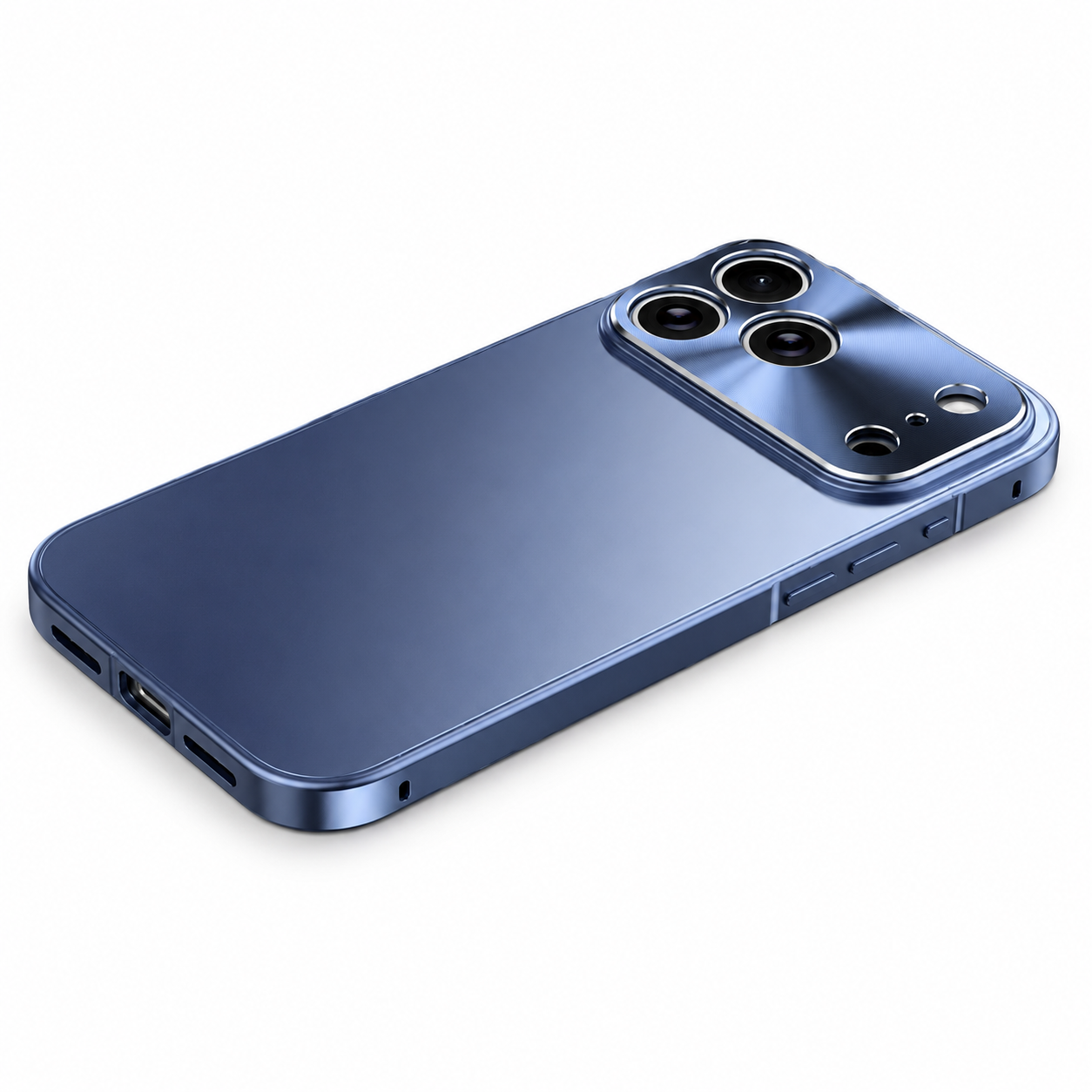 Premium iPhone Case Protective Cover Camera Lens Protection Shockproof Anti Scratch Ultra Thin Aluminum Alloy Frame Frosted Matte Hard Back Full Coverage