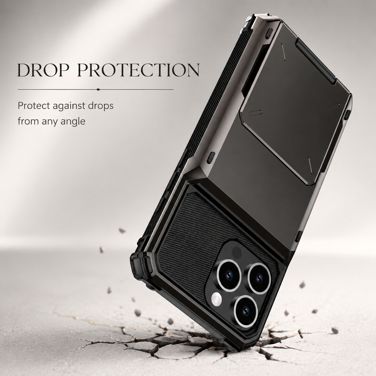 Premium iPhone Case Protective Cover Camera Lens Protection Shockproof Wallet Cover Hidden Card Holder Dual Layer Armor Anti Scratch Full Coverage