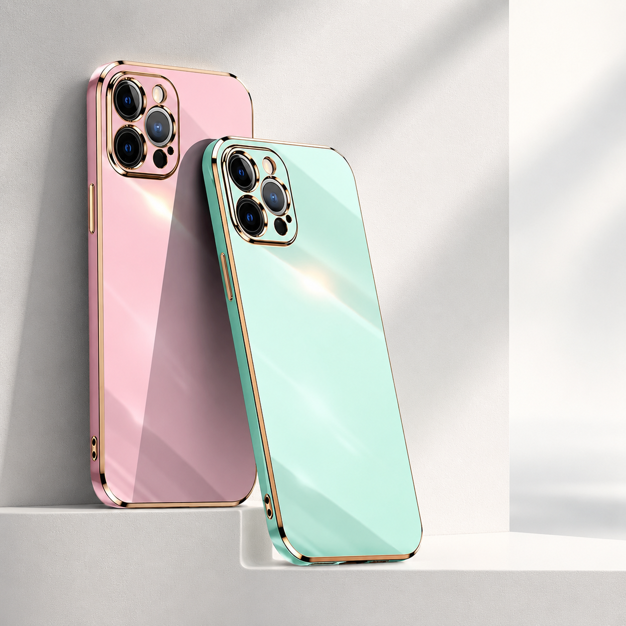 Premium iPhone Case Protective Cover Camera Lens Protection Soft Silicone Plated Frame Anti Fingerprint Anti Scratch Slim Lightweight Full Coverage