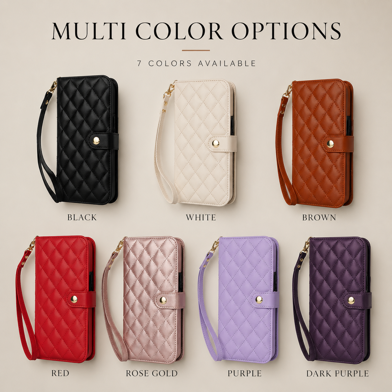Premium iPhone Case RFID Blocking Wallet Crossbody Flip Cover Card Holder PU Leather Magnetic Closure Shockproof Protective Strap Design