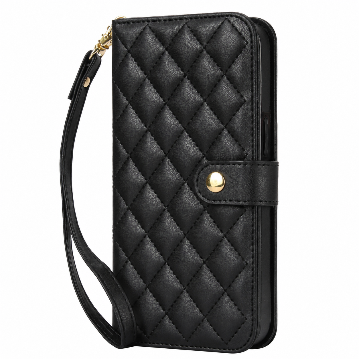 Premium iPhone Case RFID Blocking Wallet Crossbody Flip Cover Card Holder PU Leather Magnetic Closure Shockproof Protective Strap Design