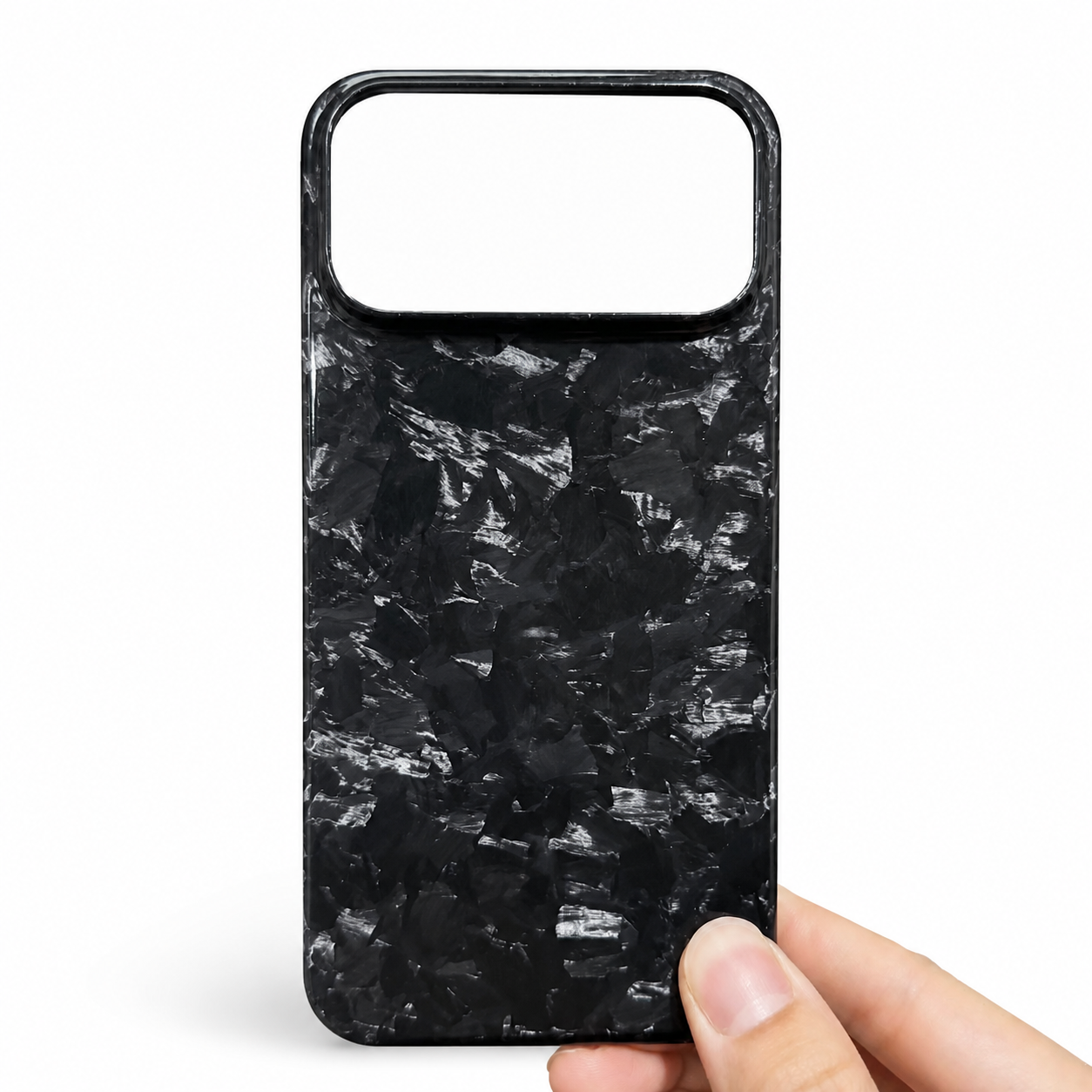 Premium iPhone Case Real Forged Carbon Fiber Cover Matte Glossy Finish Camera Lens Protection Anti Fingerprint Non Slip Slim Protective Design