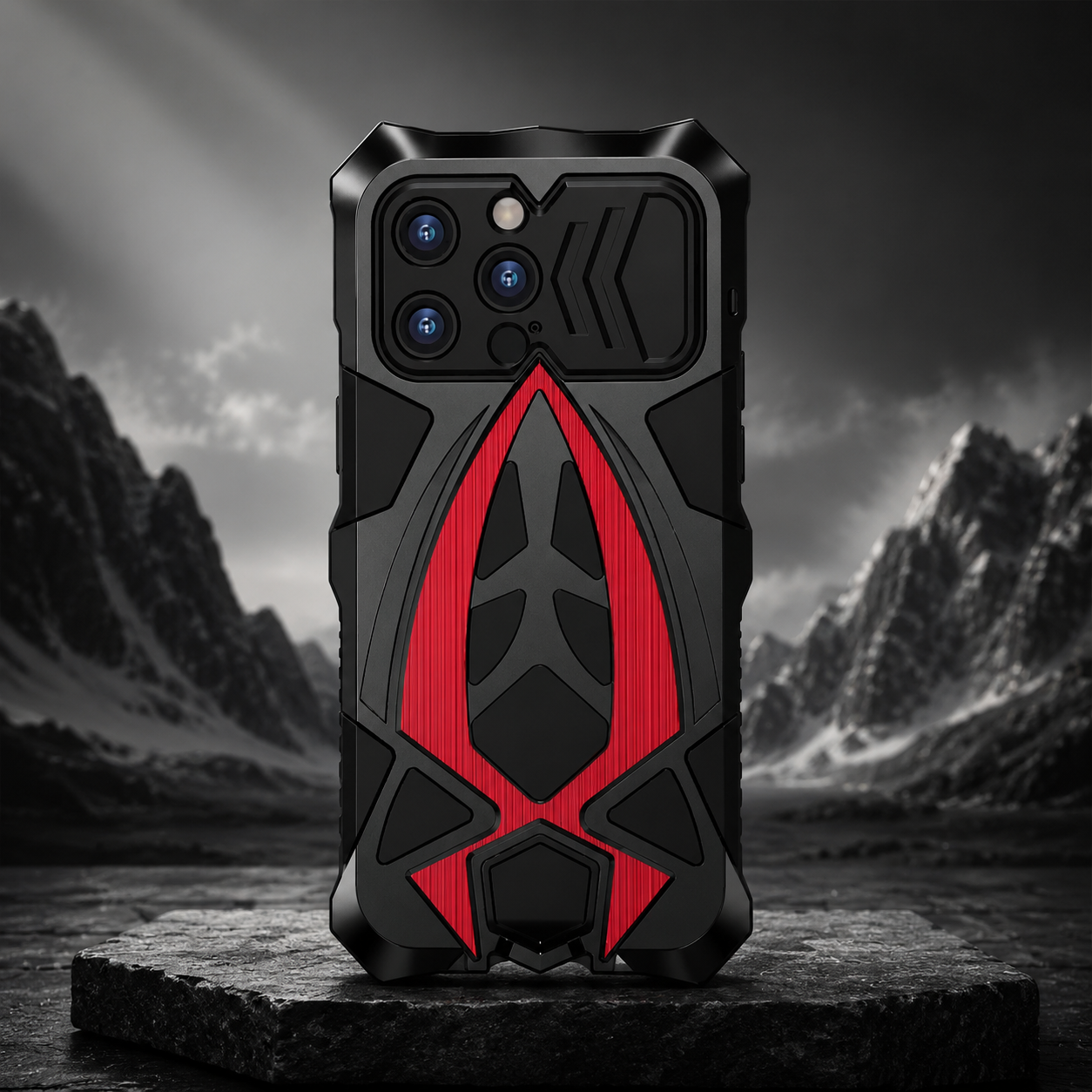 Premium iPhone Case Rugged Metal Frame Armor Shockproof Protective Cover Camera Lens Protection Anti Scratch Dustproof Full Edge Defense Design
