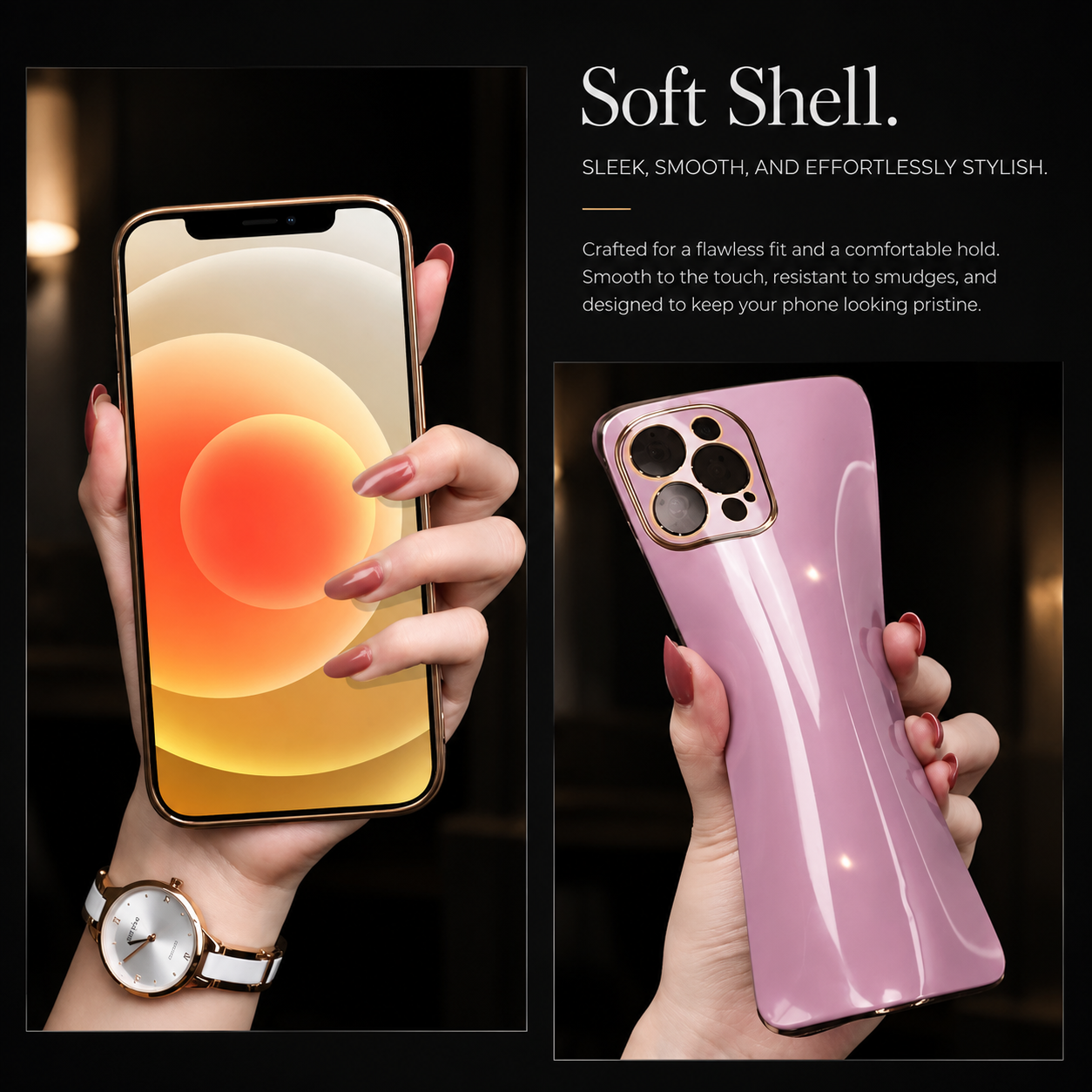 Premium iPhone Case Silicone Soft Glossy Shockproof Protective Cover Solid Color Slim Durable Scratch Resistant Stylish Design